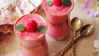 Десерты Малиновый мусс из манки Десерты Малиновый мусс из манки