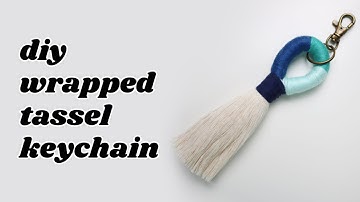 DIY Macrame Tassel Keychain (Wrapped Keyhole)