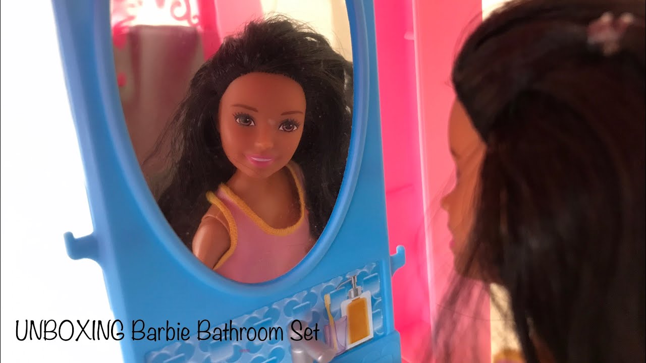 UNBOXING Barbie Bathroom Set!!!!