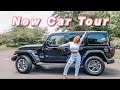 NEW CAR TOUR + What's in my Car! | 2020 Jeep Wrangler Unlimited Sahara