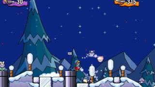 Super Mario Bros. X (SMBX 1.4.4) - Invasion 2 Afternoon and Night - Star in Snow Night