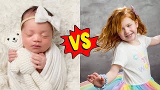 Gianna Clarke Prince (New Born Baby)  Vs Adley McBride 🌟 Natural Transformation 💫 