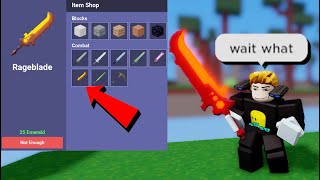 Roblox Bedwars, but you can buy Custom Swords..