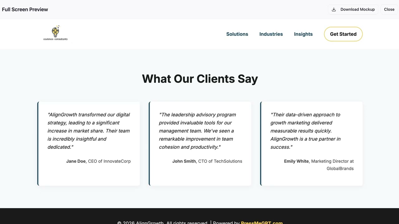 Complete Consulting Wordpress Theme Generated with AI