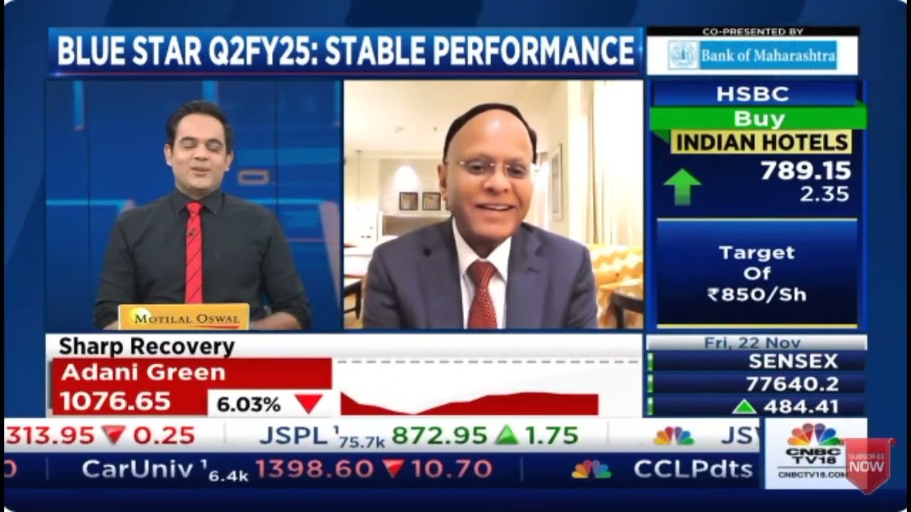 Mr B Thiagarajan - MD, Blue Star - CNBC TV18 - Business and Sector Outlook