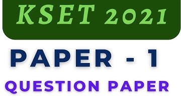 KSET 2021 Paper 1 | Previous Question paper Analysis