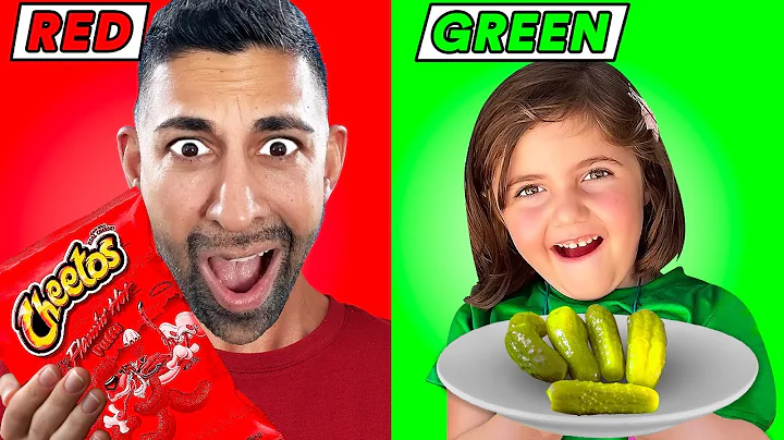 Eating ONE COLOR for 24 Hours ft. @AnazalaFamily |...