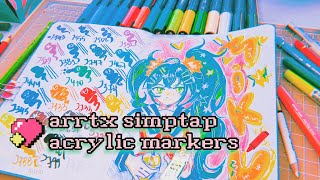 trying NEW arrtx acrylic markers!! | +acrylic markers tips