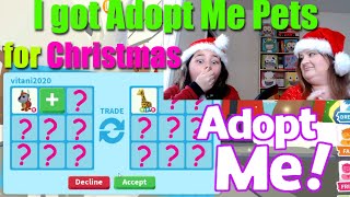 Adopt Me Christmas Update and Trading Pets | I got Adopt Me Pets for Christmas
