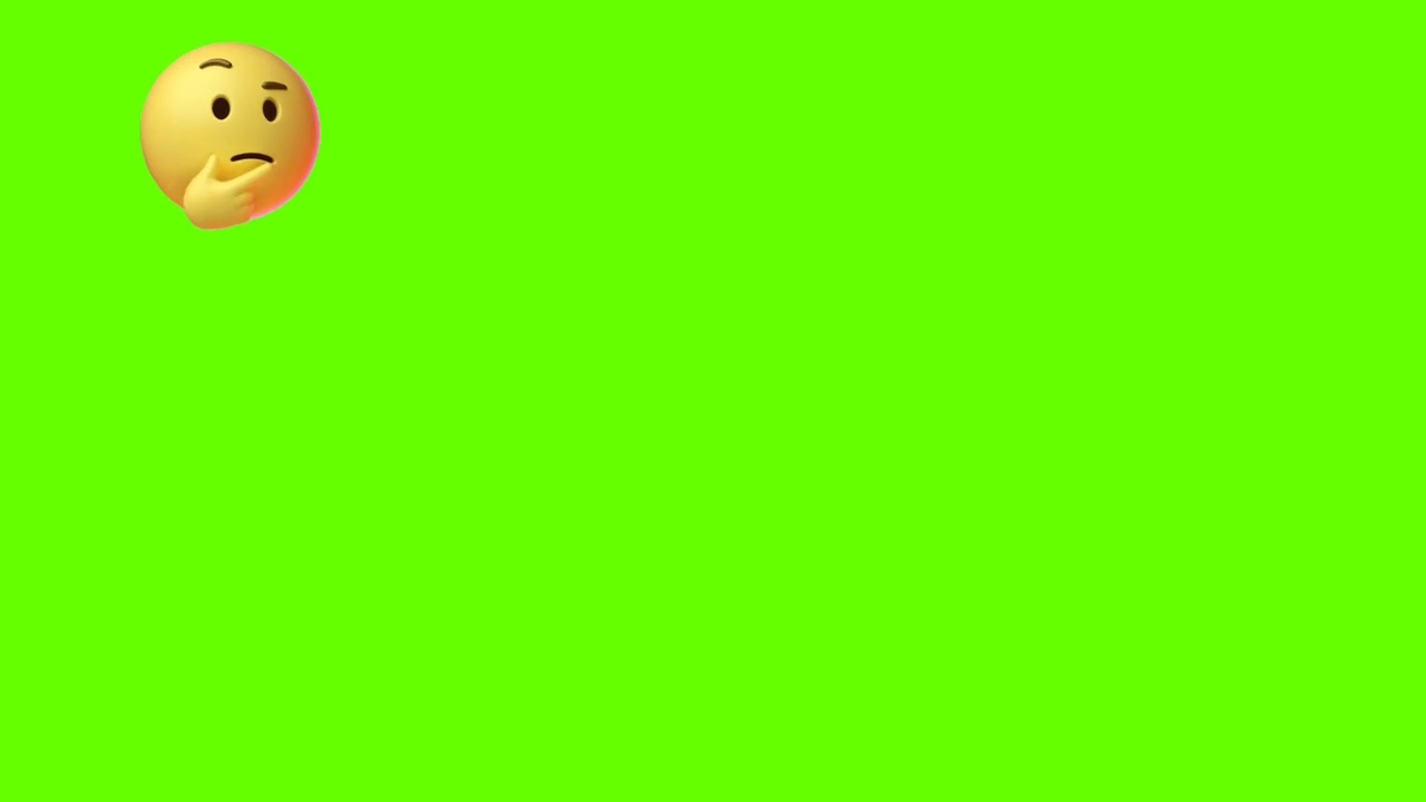 Thinking Face 🤔 Green Screen - YouTube