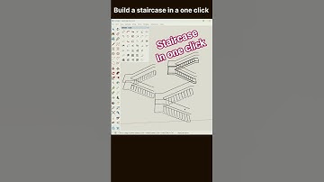 Sketchup Tutorial - How to create a staircase in one click by using a 1001bit - tool!