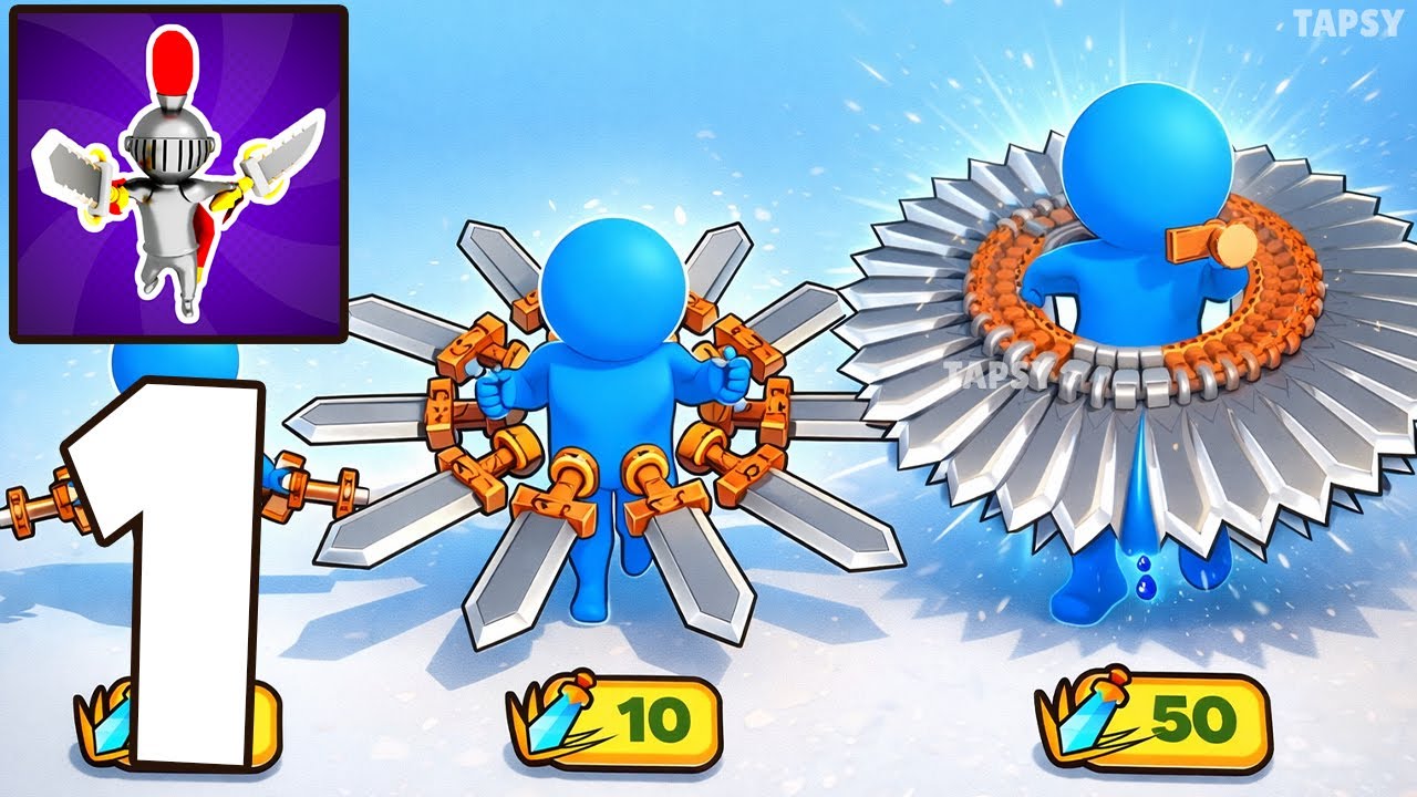 ⚔️Sword Clash Run Gameplay Walkthrough Levels 1–9 Satisfying Sword Combat & Running (Android,iOS)