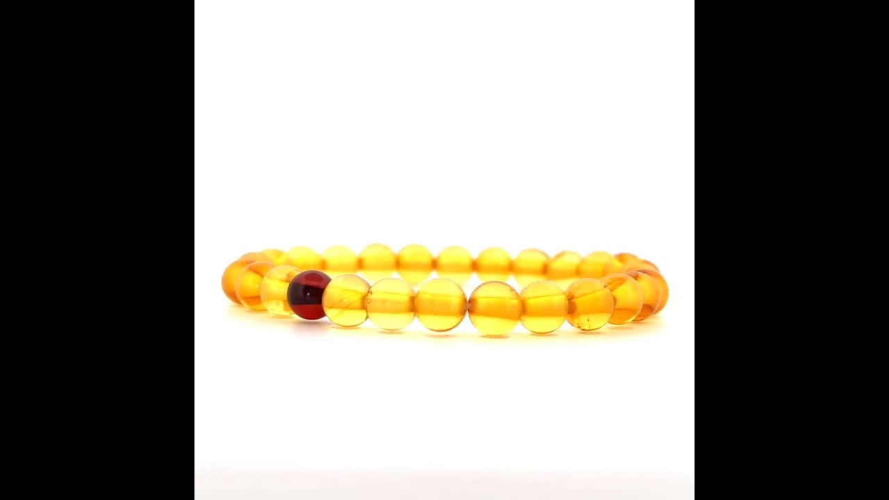 Amber Bracelet - Round Beads BRA012