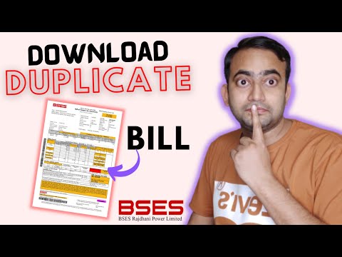 How to download BSES Rajdhani electricity duplicate bill without login password | BSES Delhi bill