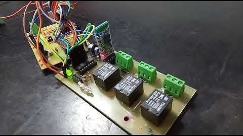 Atmega328p pu and bluetooth HC05 releys contol via android cell phone