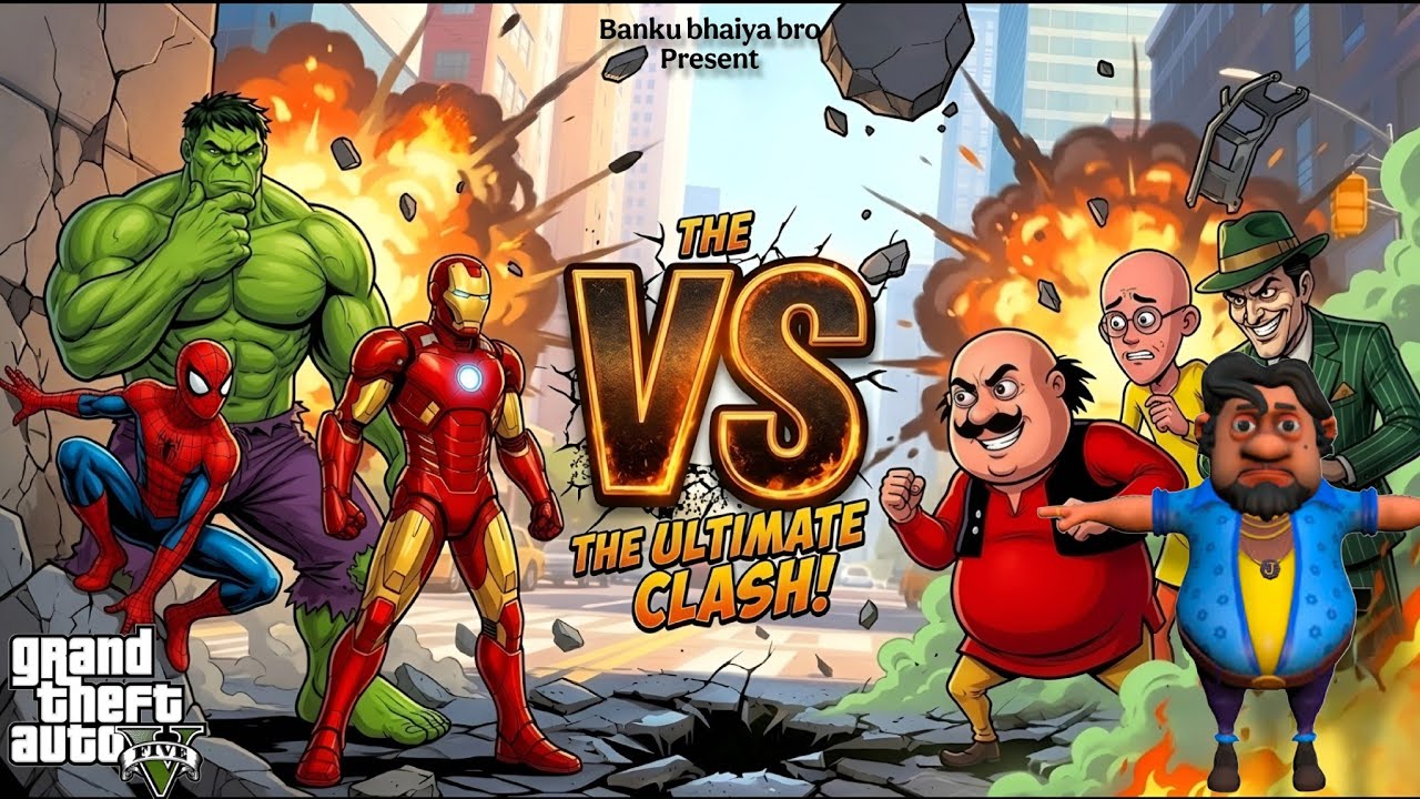 SPIDER-MAN, IRON MAN, HULK GAME ANIMATION - Motu, Patlu, Don John, Banku Bhaiya Bro/ Part 5