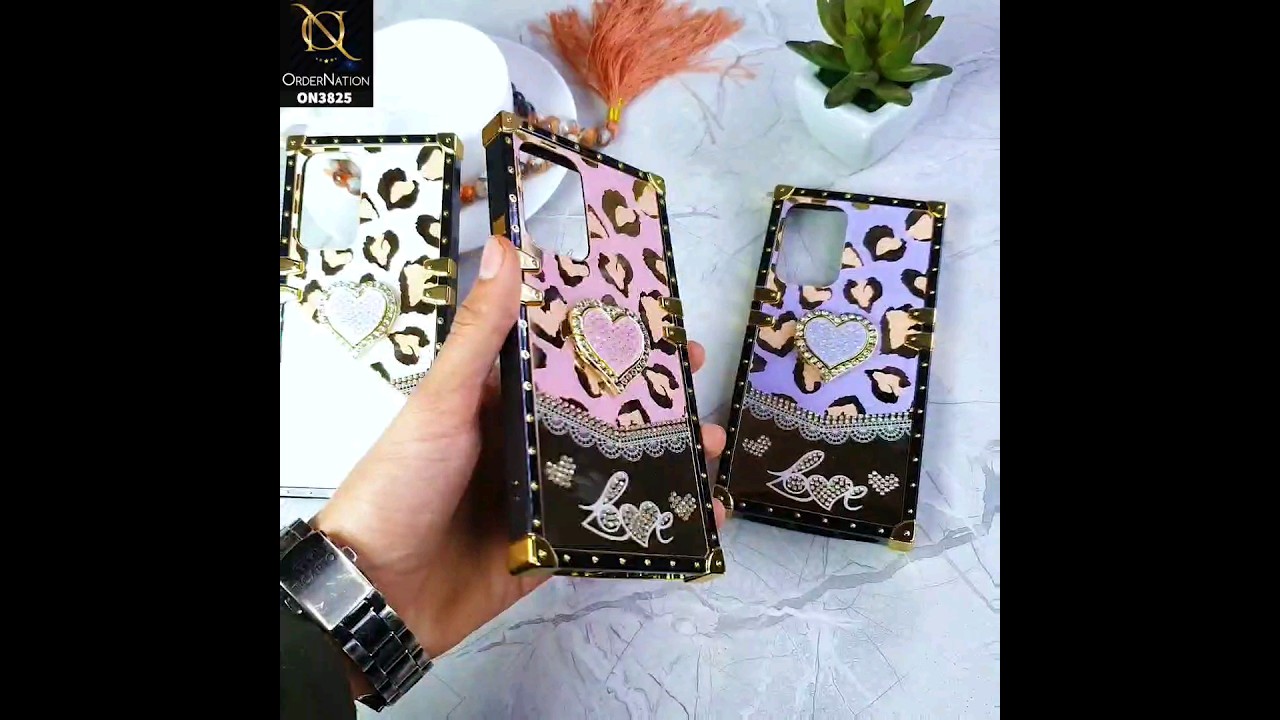 Vivo Y15 Cover - Design1 - Heart Bling Diamond Glitter Soft TPU Trunk Case With Ring Holder