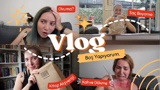 Yazdan Kalma Bir Vlog | Kitap okumaya çalışıp kitap alışverişi yapıyorum ve saçlarımı boyatıyorum