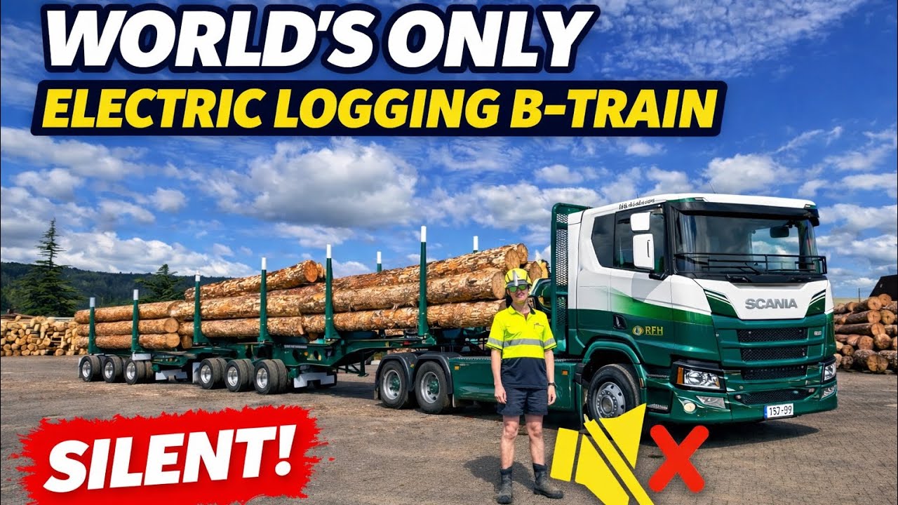 Silent Logging Truck?! World’s First BEV B-Train in Action 🚛⚡ - YouTube