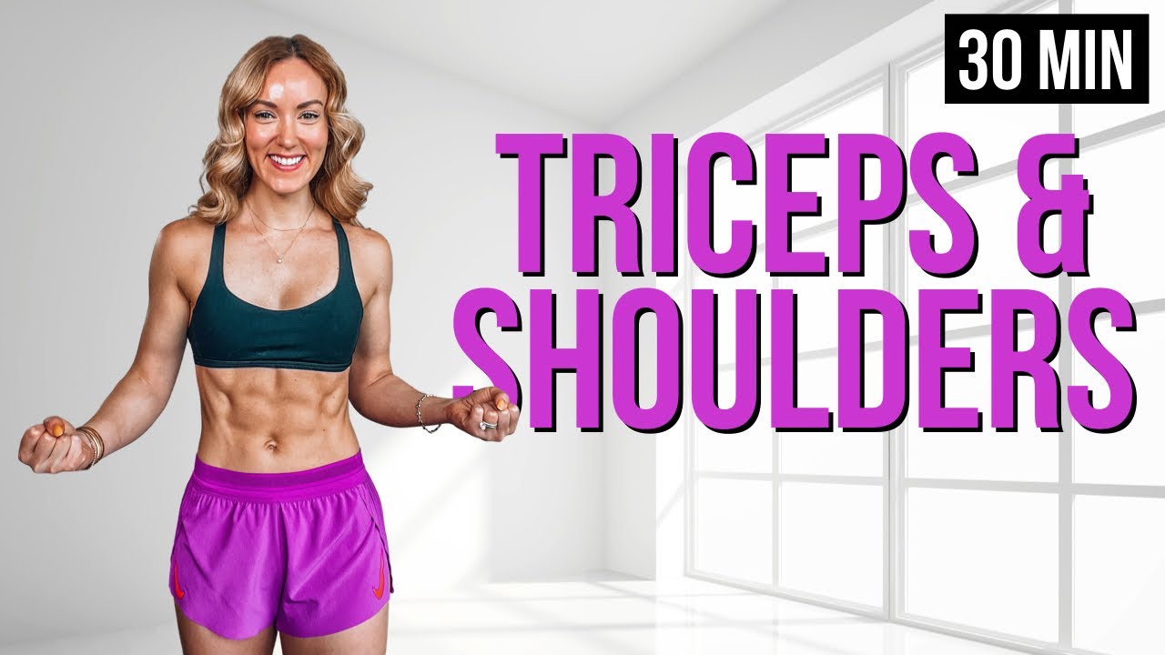 ⚡️ 30 Min TRICEPS & SHOULDERS Workout with Dumbbells | Reverse Pyramids Upper Body Push