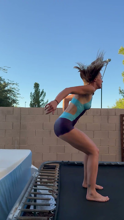 My ghost almost separate from my body 👻 #backflip #tarpaulin #bodypaint