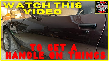 Installing Door Handles and Door Locks. Firebird Camaro 1970s F-bodies and many other GM muscle Cars
