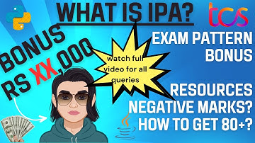 what is IPA About TCS?| Xplore Program |Exam Pattern|Bonud|resourses|how to get 80+