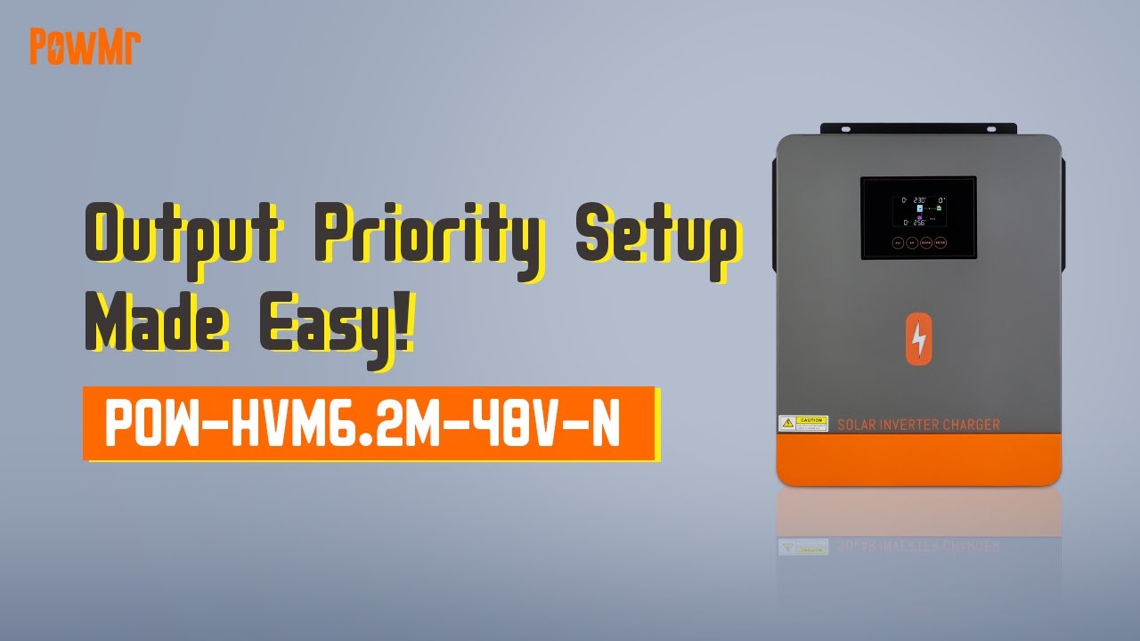 How to Set Output Priority on POW-HVM6.2M-48V-N Solar Inverter?