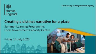Creating a distinct narrative for a place - Summer Learning Programme 2023