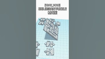 [1DAY_1CAD] 3X3 JIGSAW PUZZLE MAZE #shorts #tinkercad #project
