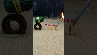 Macthstik chain vs Diwali crackers experiment 🫨😂💥 #shorts #crackers