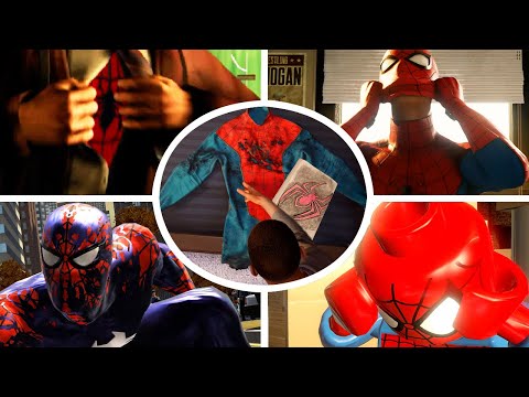 Видео: Все костюмы Человека-паука в играх с Человеком-пауком