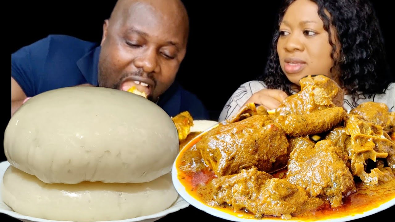Hilarious country challenge with my husband gone wrong|Asmr African food Ogbono soup & fufu mukbang