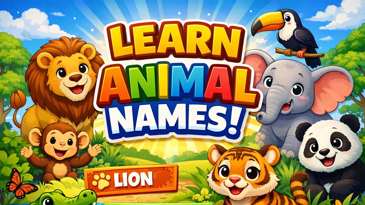 Learn Animal Names for Kids 🐶🐱 | Animals Names | Early Learning Video ...