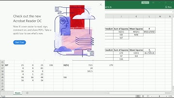 One Factor ANOVA table (Part 3 of 4) Worked Example