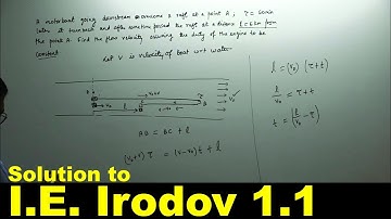 Solution to I. E. Irodov 1.1