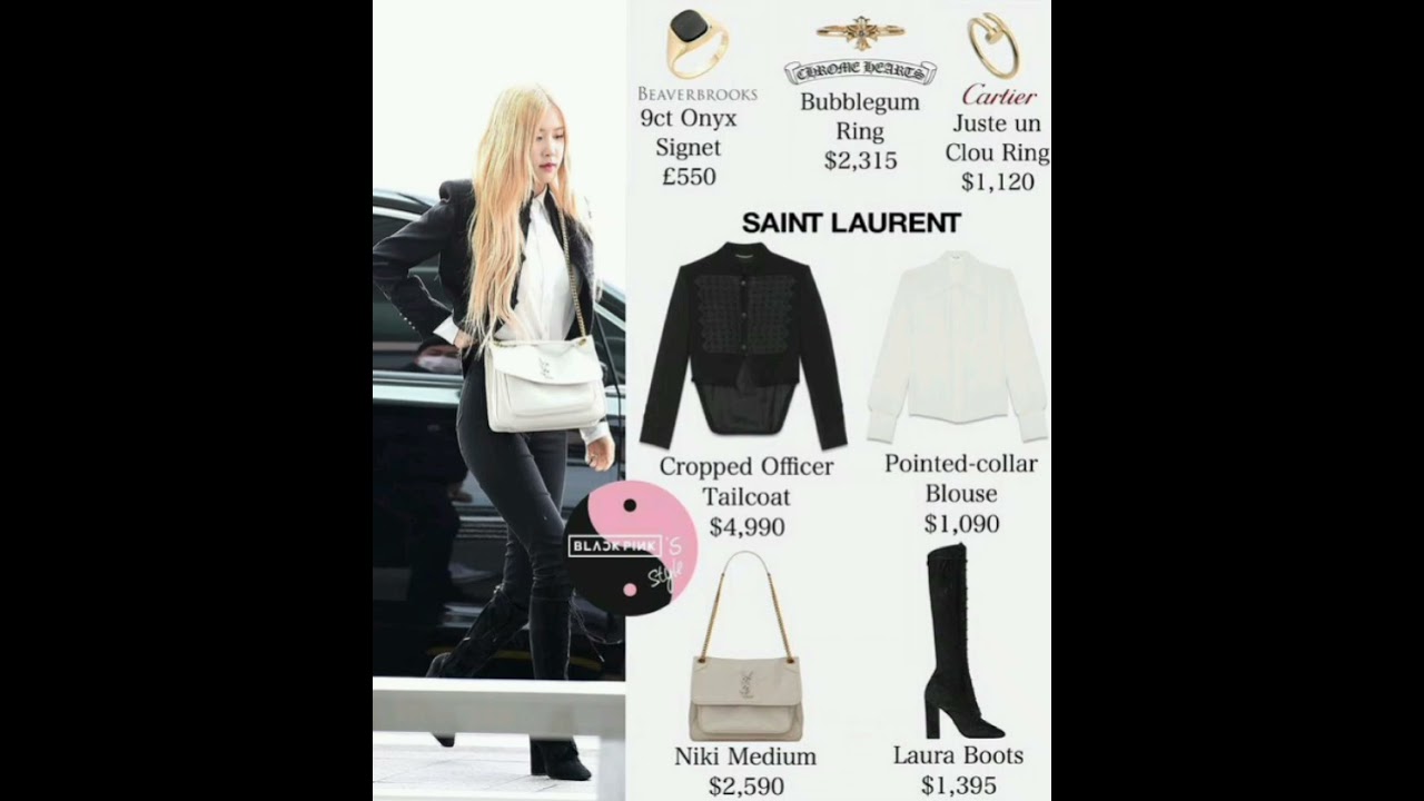 blackpink rosé airport fashion 