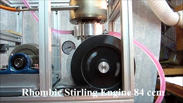 Rhombic Stirling Engine 235 Watt data logging with Arduino