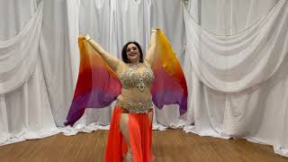 Miss Thea bellydance with veil improvisation to original music