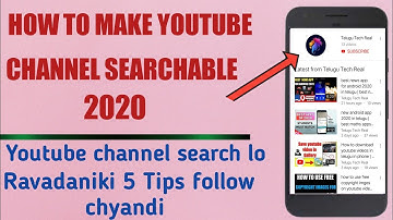 how to make youtube video searchable in telugu | how to make youtube channel visible in search 2020