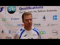 Men's WFCQ 2018 - EUR1 - NED v EST - Post match interviews