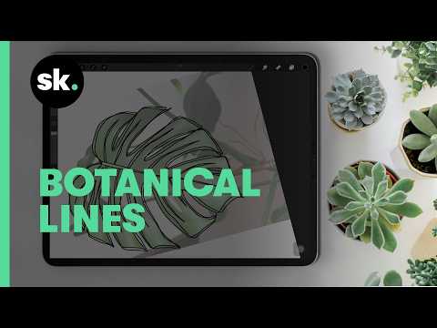 20 Days of Procreate Play | Day 1: Botanical Contour Line Drawing