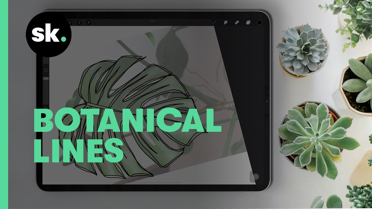 20 дней игр в Procreate | День 1: Контурный рисунок растений