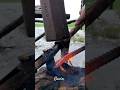 blacksmith's skills in making crowbars for digging tools #blacksmith #forging #crowbar #satisfying