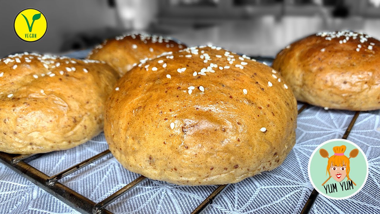 Vegane Burger Buns selber machen fluffig & einfach YouTube