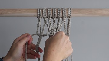 Macrame For Beginners - 28 Days of Knots! Day 26: Fish Bone Pattern