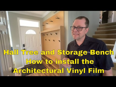 Hall Tree and Storage Bench How to install the Architectural film wood grain