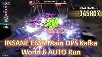 INSANE E6S5 Main DPS Kafka Nihility Path World 6 Highest Difficulty AUTO Showcase (with team build)