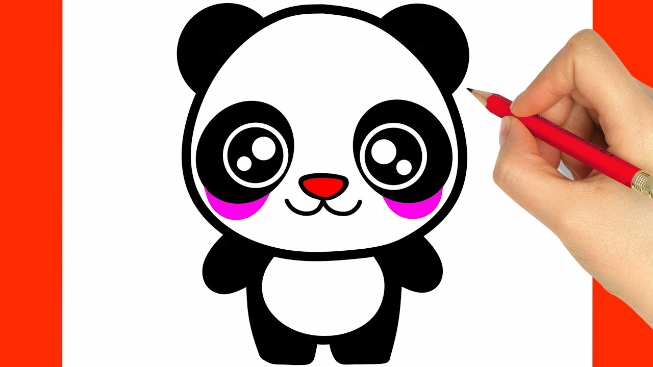 COMO DESENHAR UM PANDA FACIL - how to draw a panda - COMO DIBUJAR