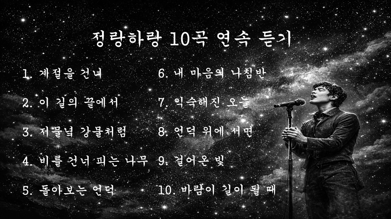 정랑하랑 10곡 연속 듣기